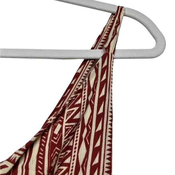 AUDREY 3+1 Red Aztec Print Tie-Front Jumpsuit - Picture 5 of 9